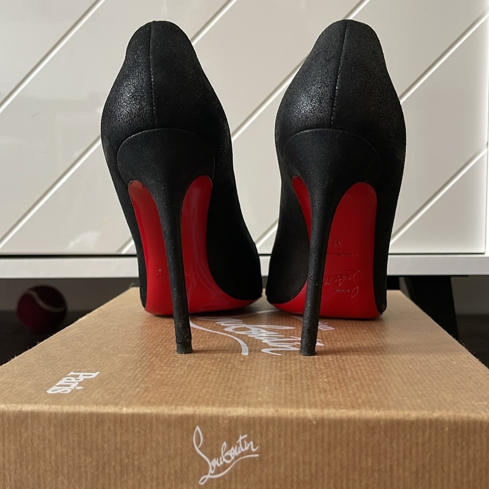 Christian Louboutin Pigalle Burma - Black - Size 37